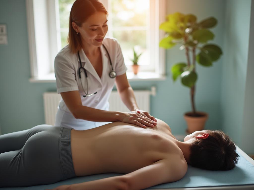 Physiotherapist manual therapy