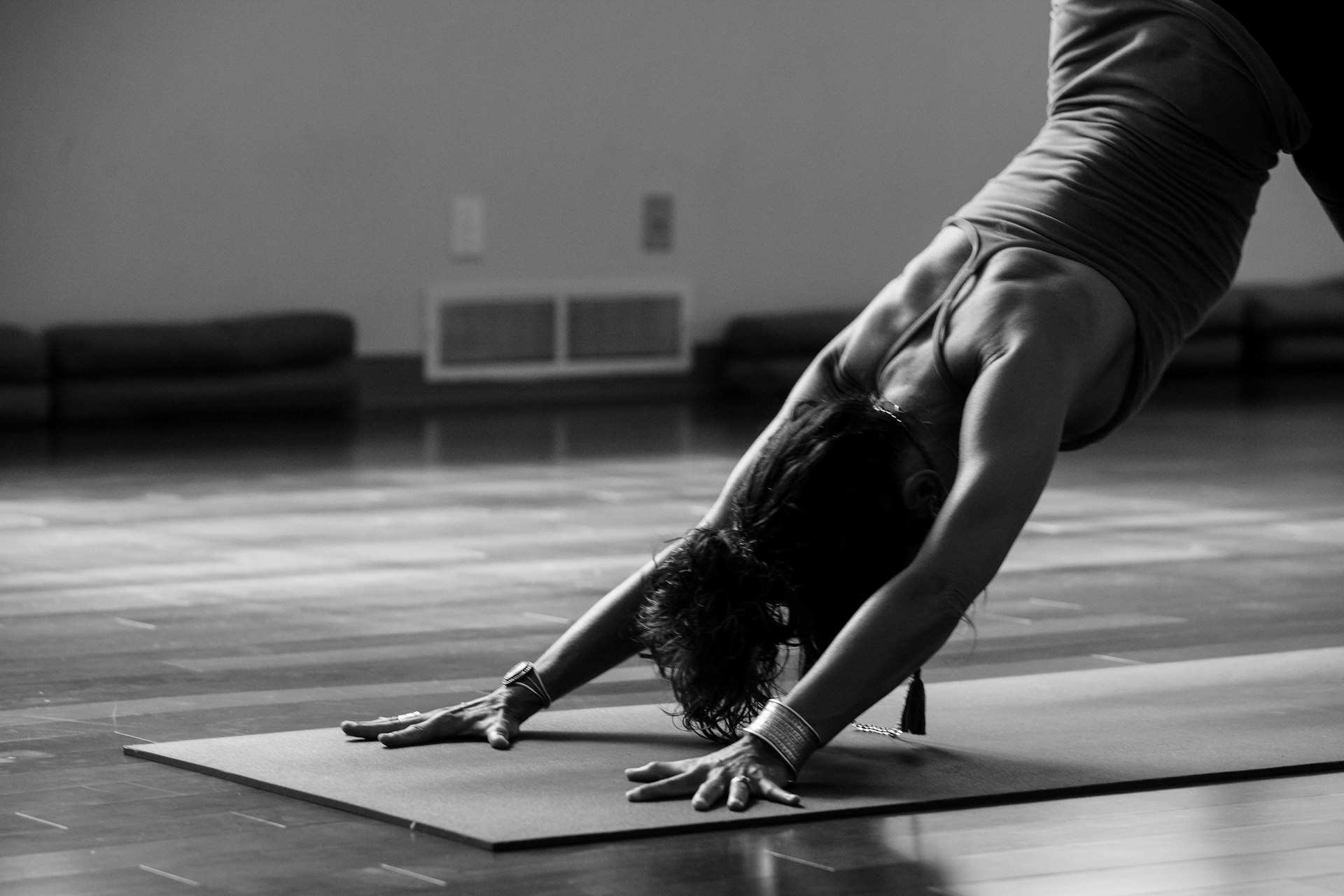 Yoga class session